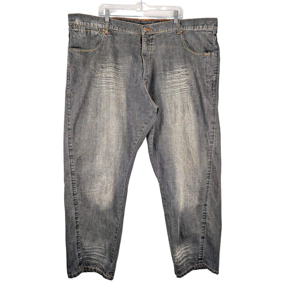 Karl Kani Gold Jeans Mens 50 Gray‎ Vintage Y2K Baggy Hip Hop Denim Pants